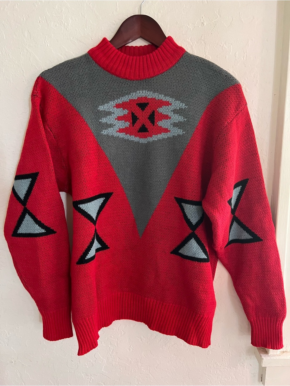 Vintage Bogner 100% Wool Geometric Sweater